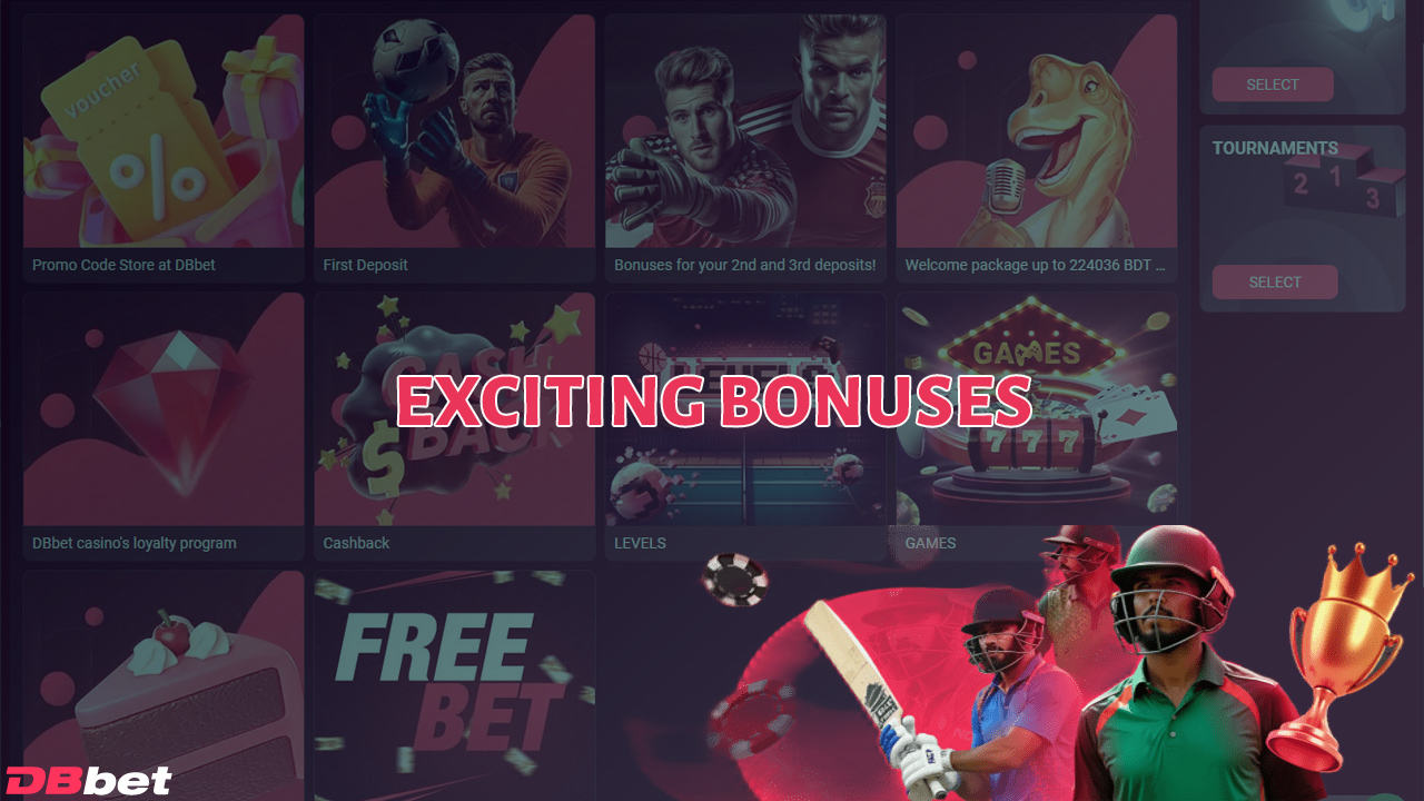 DBbet Casino offers a wide range of bonuses and promotions.