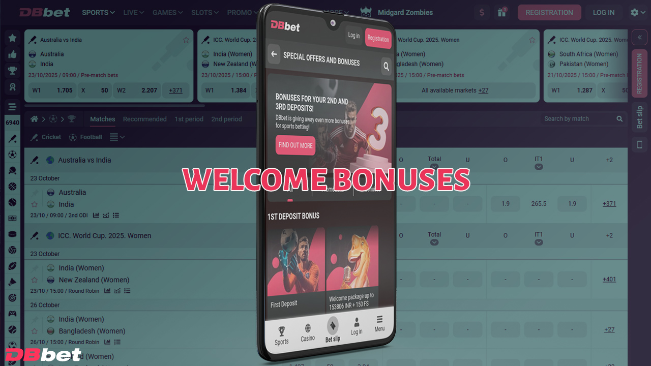 For new players, DBbet Casino offers a special bonus in the mobile app.